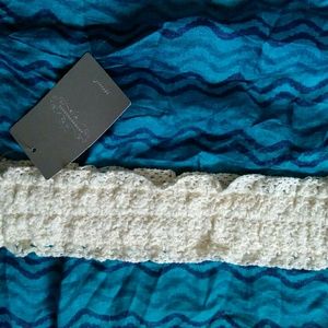 Vintage Anthropologie white lace belt NWT